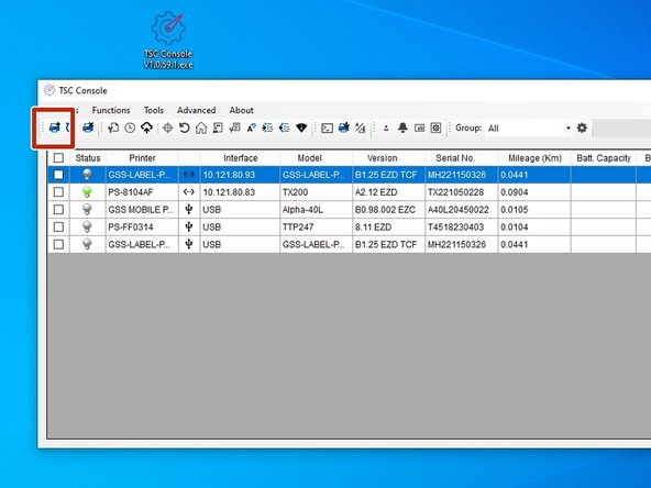 Now that the USB-B is connected and the Printer has power, you will be able to connect to the printer in the GSS Certified Printer Tool.