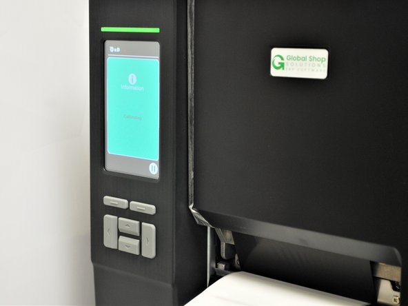 On the printer screen, select &quot;Calibrate,&quot; and then &quot;GAP.&quot;