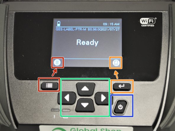 The buttons can be used to perform numerous printer functions without the use of a separate computer. There is: