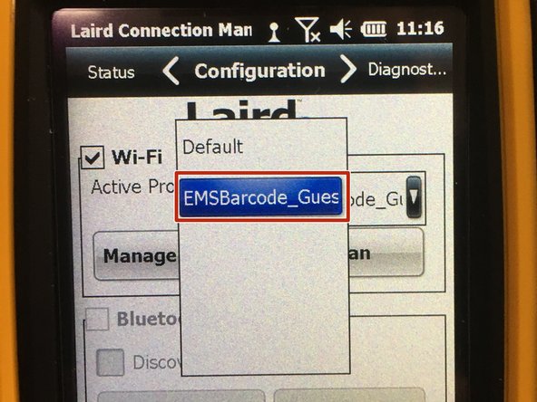 Click on the drop down arrow and choose the proper profile you want to use.