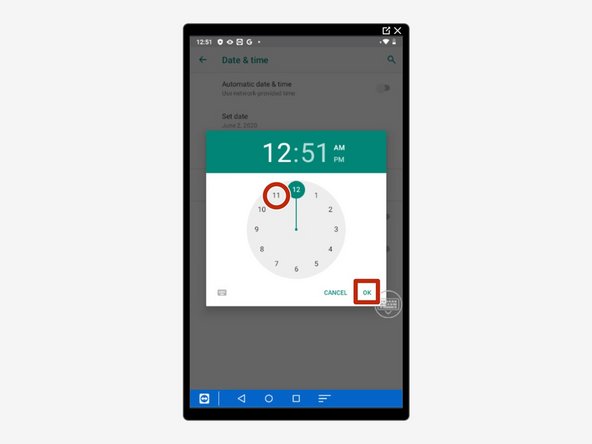 Choose the correct hour for you (11 for me) then hit &quot;OK.&quot;