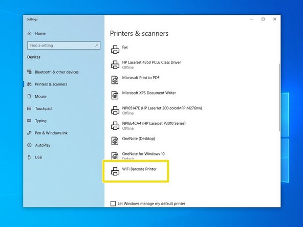 At this point, make sure to unplug any cables connecting the printer and the computer, so that they are only connected via the network. This is to make sure that you can print through the port you just set up.