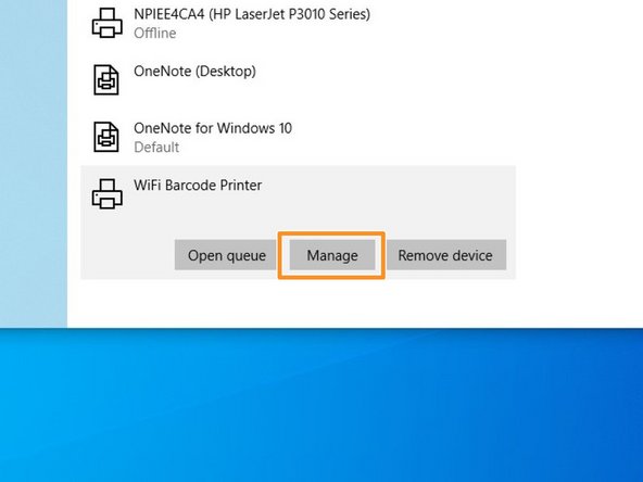 Click on &quot;Manage&quot;.