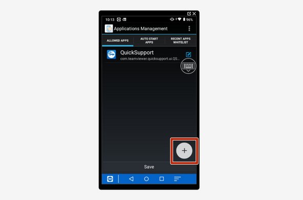 AppLock App Management is now open, tap the plus on the bottom right to add apps to the &quot;Allowed Apps&quot; list.
