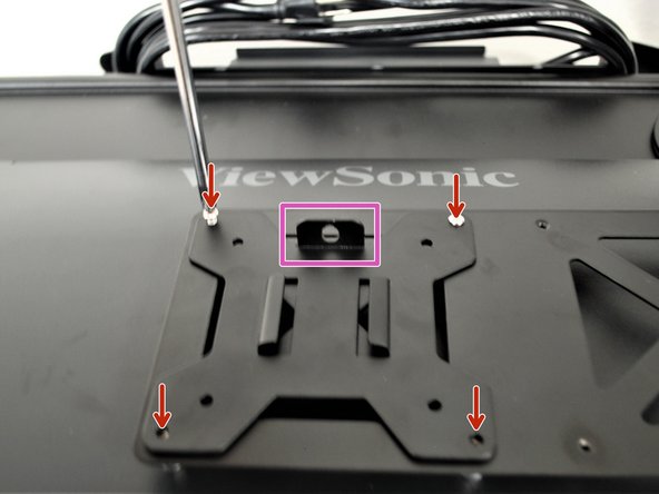 Place the VESA Plate provided over the extension bracket.