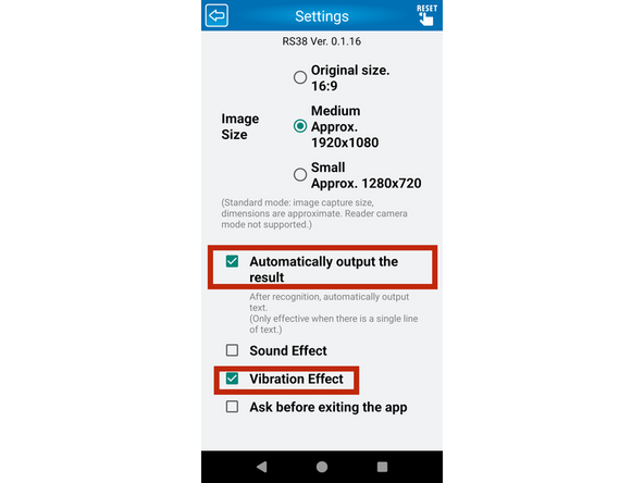 Tap the Back button to return to the main camera screen.