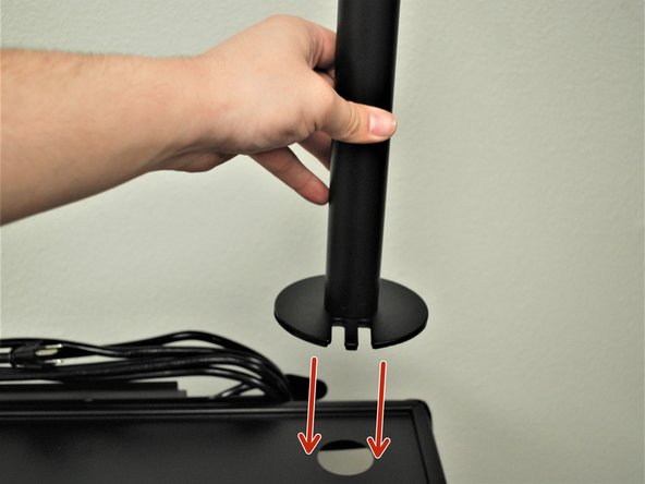 Place the Grommet Base on the Support Beam and align the holes.