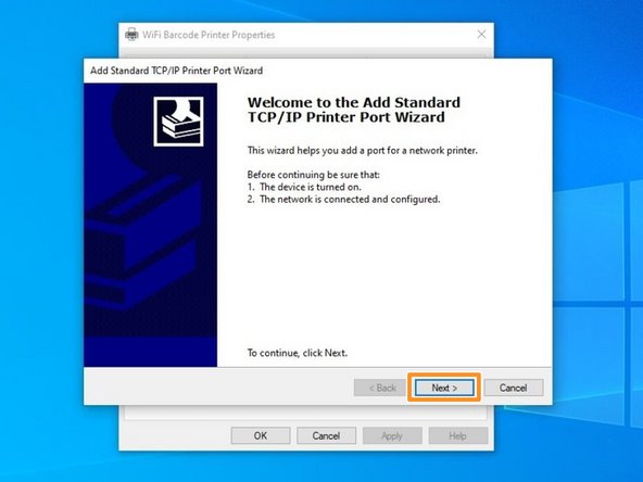 Check that the printer is turned on, and that the network is connected and configured, then hit &quot;Next&quot;.