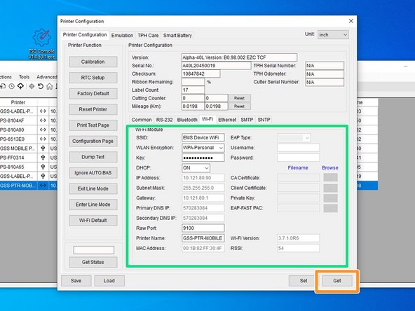 Click on 'Get' in the bottom right hand of the pop up, shown by the orange box.