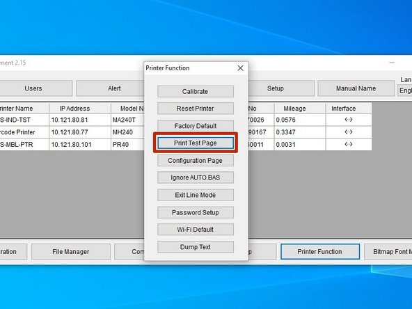 If you close and re-open the wireless utility, you should now see the printer we've been working on, connected wirelessly - it will show the IP the printer is connected to.