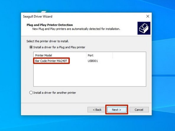If you did not connect the printer prior to installation, close the program, connect the printer, and re run the program from the location where you saved it to restart the process.