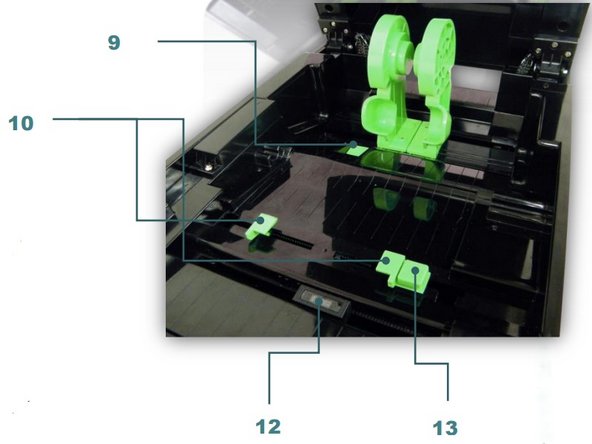9. Media holder locking switch