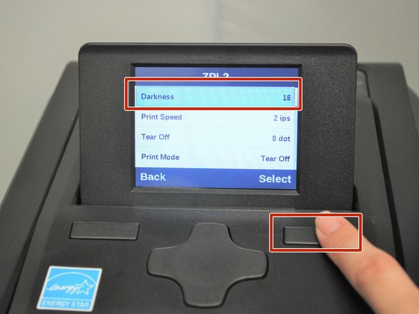 Select the first option in this menu, 'Darkness,'