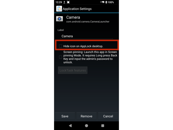Uncheck the box labeled “Hide Icon” (shown in red box in the photo).