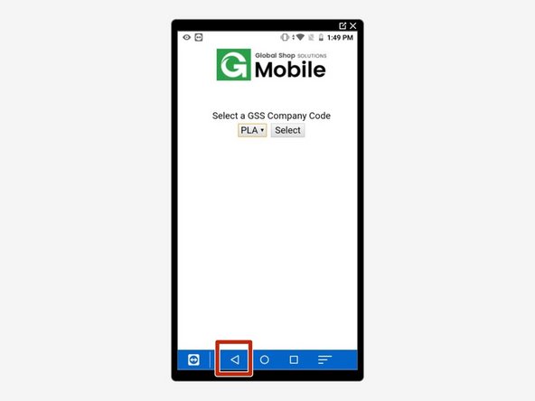 Press and hold the back button