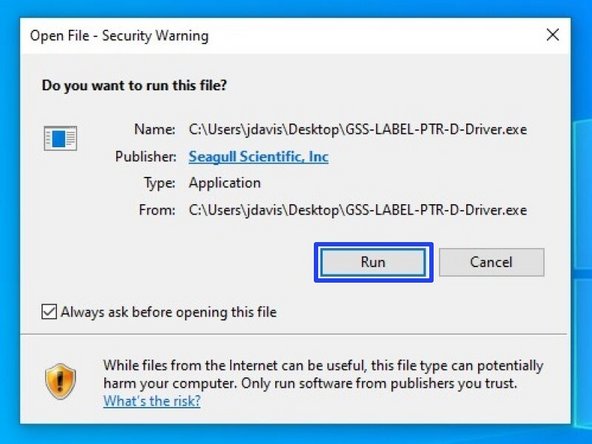 After downloading the driver program, right click the program and click &quot;Run as Administrator.&quot;