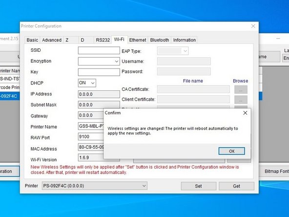 For example, I set mine to GSS-MBL-PTR for Global Shop Solutions Mobile Printer.