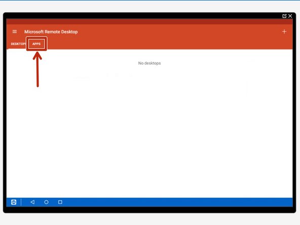 Select 'Apps' from the top 2 tabs