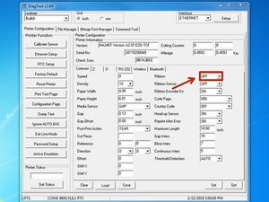 11. Turning on Thermal Transfer Mode