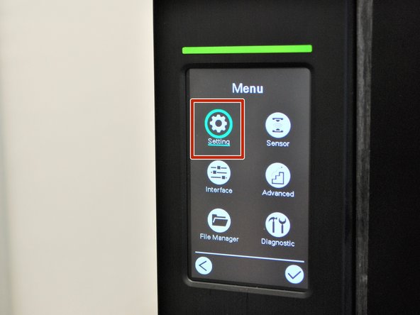 Tap or select 'Setting.'