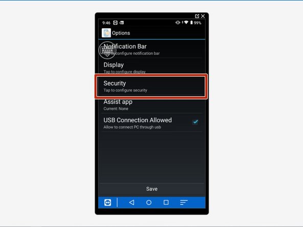 Tap on the three dots at the top right then tap on &quot;Options.&quot;