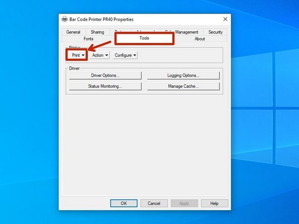 Click on the "Tools" tab at the top, then click on the "Print" option.