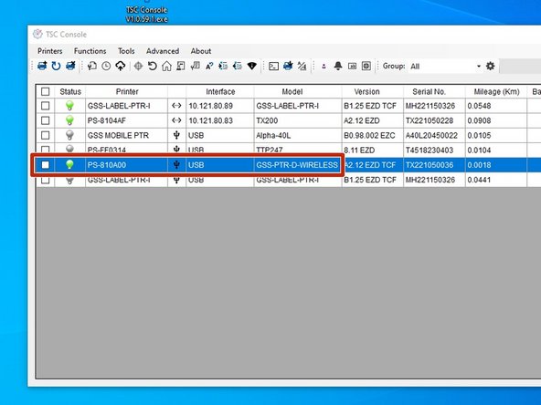Launch the GSS Certified Printer Tool software.