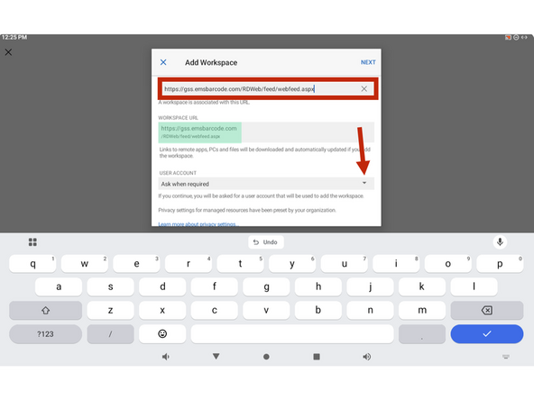 After entering your URL it will look like image 1 shown in the red box