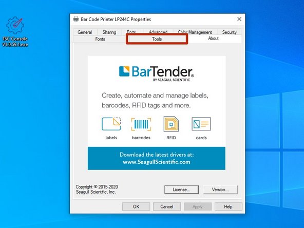 Select the &quot;Tools&quot; tab at the top of the new window.