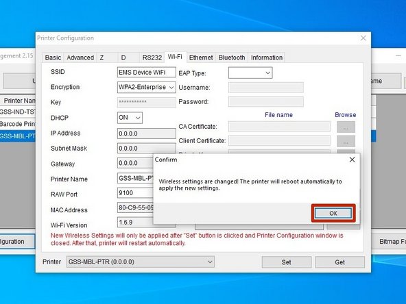Make sure to leave DHCP set to "ON." This allows for initial automatic setup.