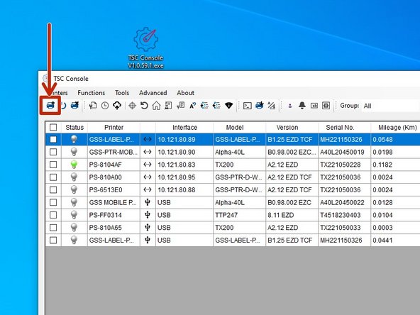 Now that the USB-B is connected and the Printer has power, you will be able to connect to the printer in the GSS Certified Printer Tool.