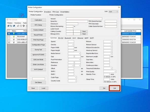 The edge of the label paper is lined up with the edge of the printer, such that printed labels can easily be torn off.