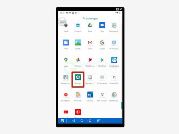 Swipe up to view all your apps.