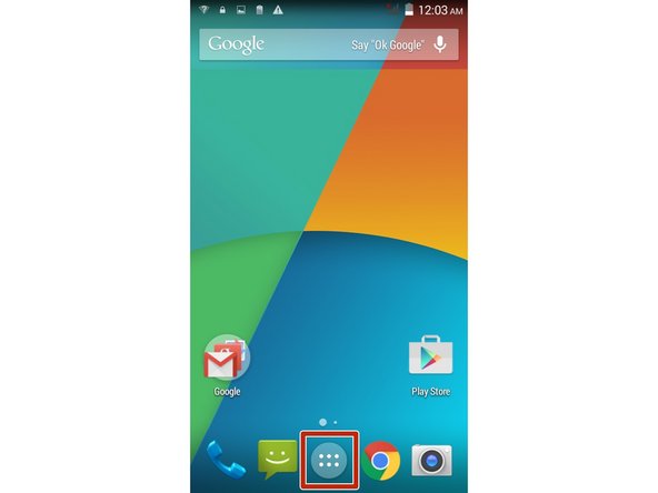 On the device itself, press the App Drawer icon