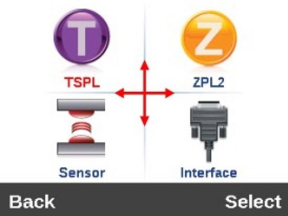 The TSPL menu is used for configuring setting when printing with TSPL2