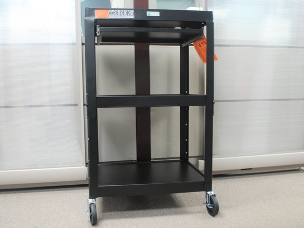 Stand the cart up so it stands on it's casters.