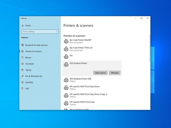 Check your Printers &amp; Scanners in Windows to verify setup has been completed - you should a printer with a name matching the one you just set up.