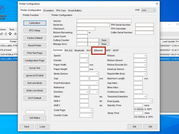 Double click the printer name, 'GSS-LABEL-PTR-I,' to open up the Printer Configuration Menu.
