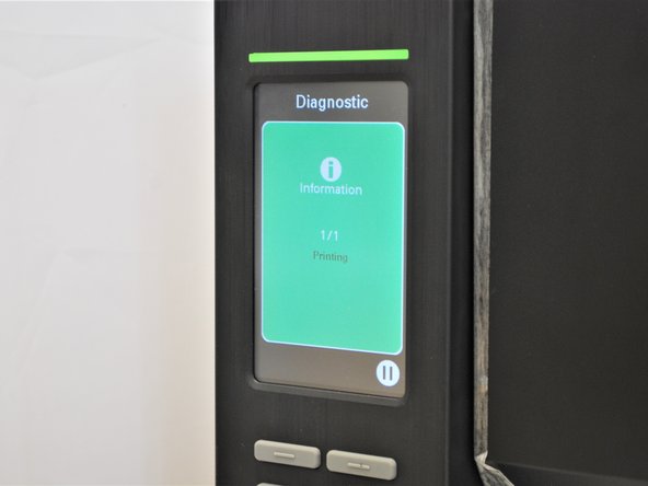 The printer will begin printing and you will see the screen shown in Image 1.