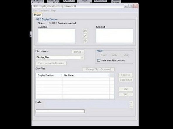 Open HED program software and turn key switch in crane to ON position