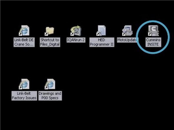 Open Cummins Insite Software from desktop and click Connect ECM tab. Follow on-screen instructions.