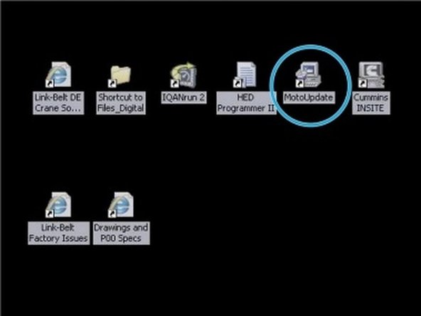 Connect the license key cable to laptop and RCL port on crane