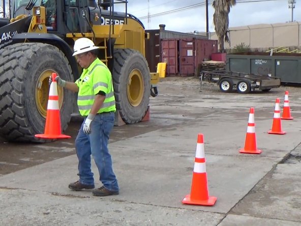Use safety cones to mark a perimeter around the machine.
