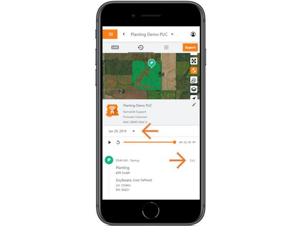 Select edit to expand the adjustment options within the required session.