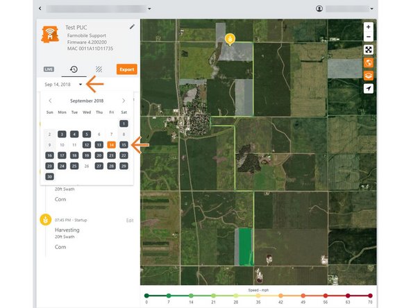 Playback tool allows you to replay, pause, and view a specific time of the days activity.