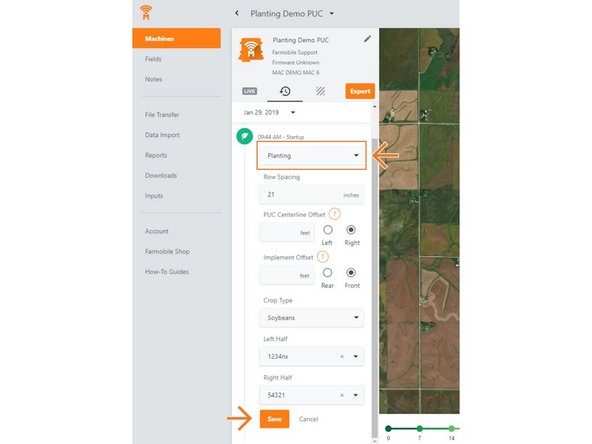 Click the 'Activity' drop down menu, and select a different activity type.