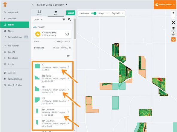 Once an option is selected, the list will automatically adjust to your selection.