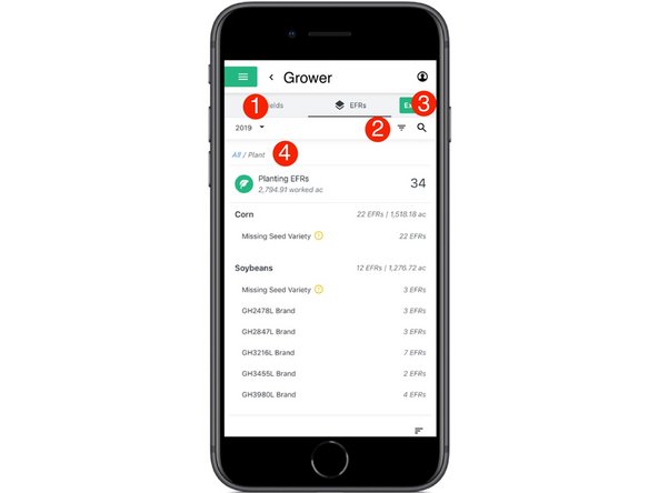 Certification Filter: Filter the EFRs to see which EFRs have been certified or which EFRs still need to be certified.