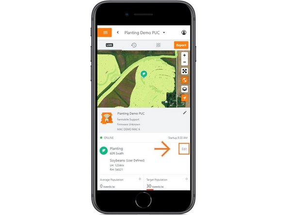 The available options to adjust vary based on the current activity type.
