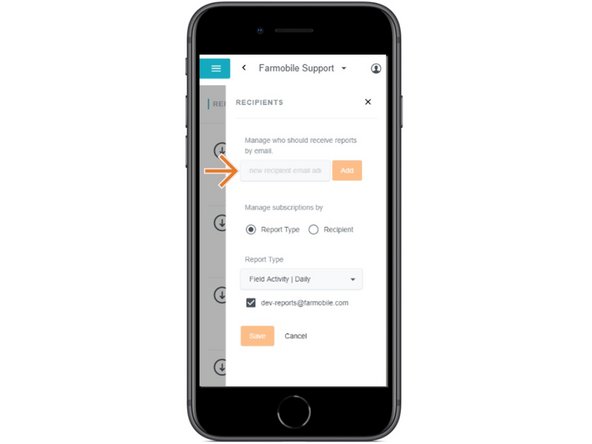 Once the email is created, you can select one or more report types to email them.